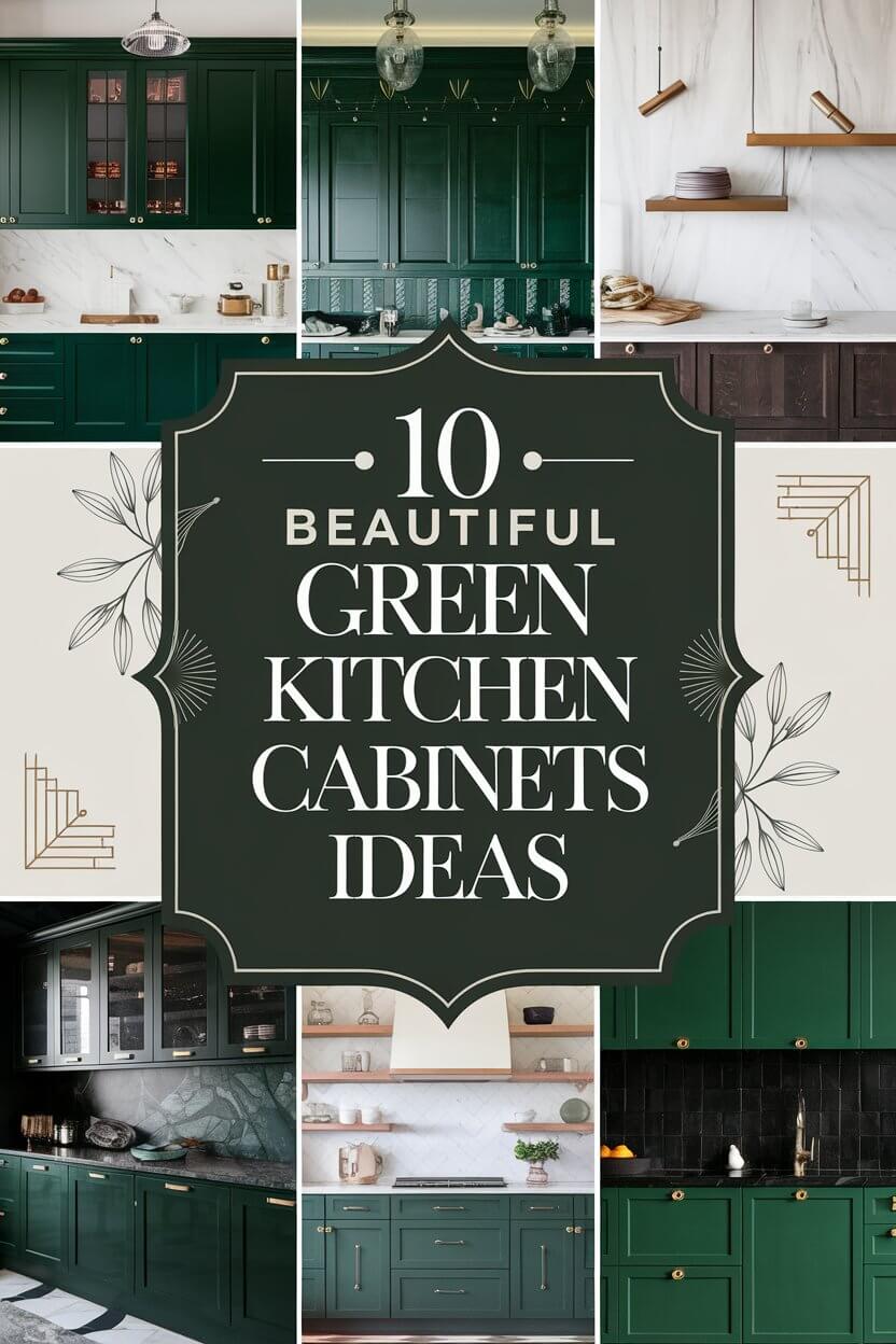 Bold & Beautiful Green Kitchen Cabinets