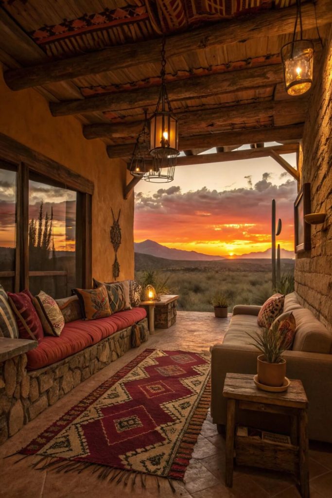 The Sunset Hues: Warm and Inviting with Rich, Earthy Tones