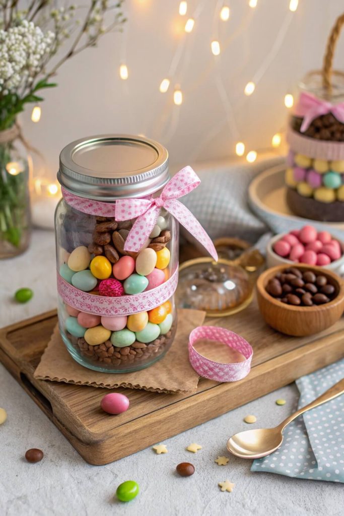Mason Jar Easter Candy Station