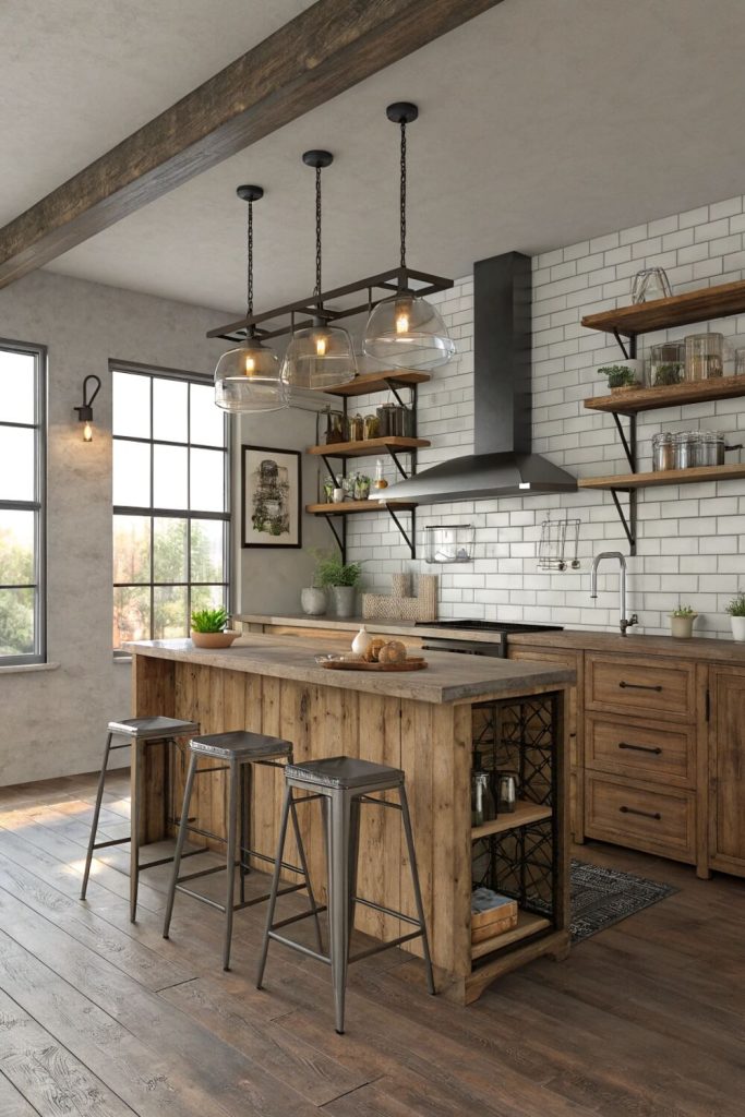 Reclaimed Wood with Industrial Touches
