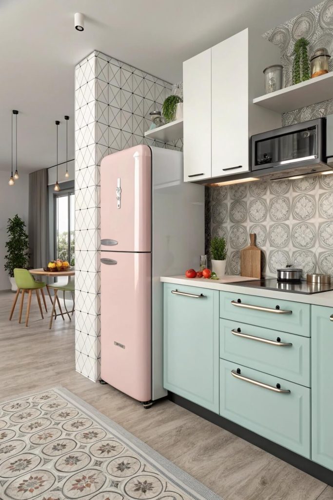 Retro Appliances in a Sleek Setting