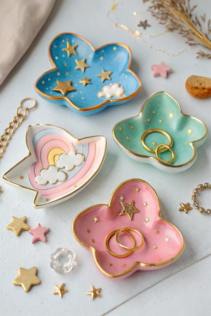 Whimsical Clay Ring Dishes