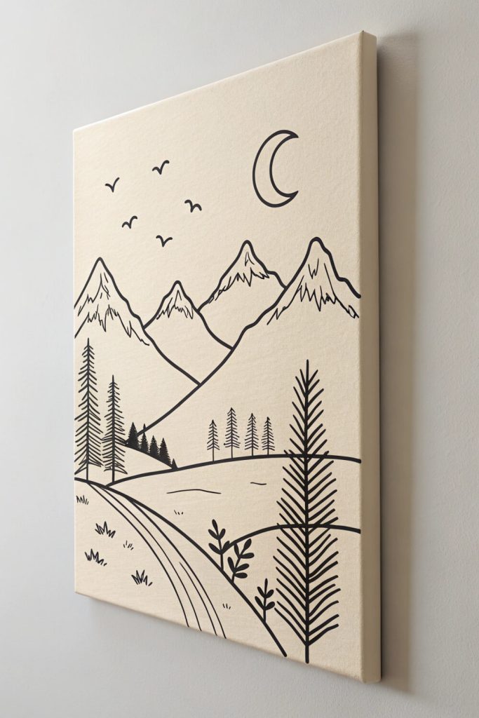 Minimalist Lines and Hand-Drawn Elements