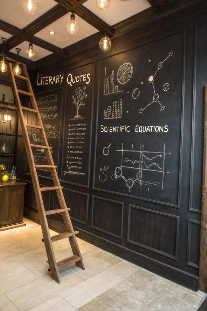 Chalkboard or Blackboard Walls